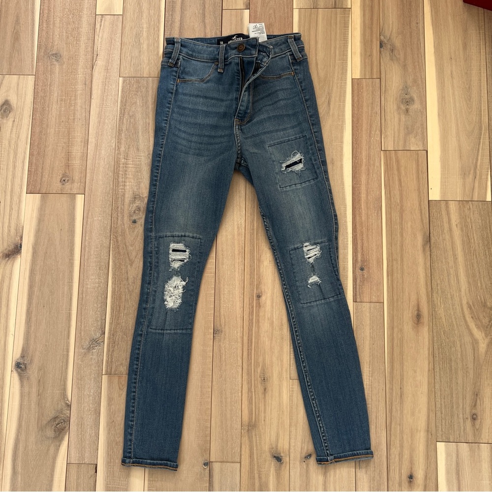 Women's Blue Distressed Jeans